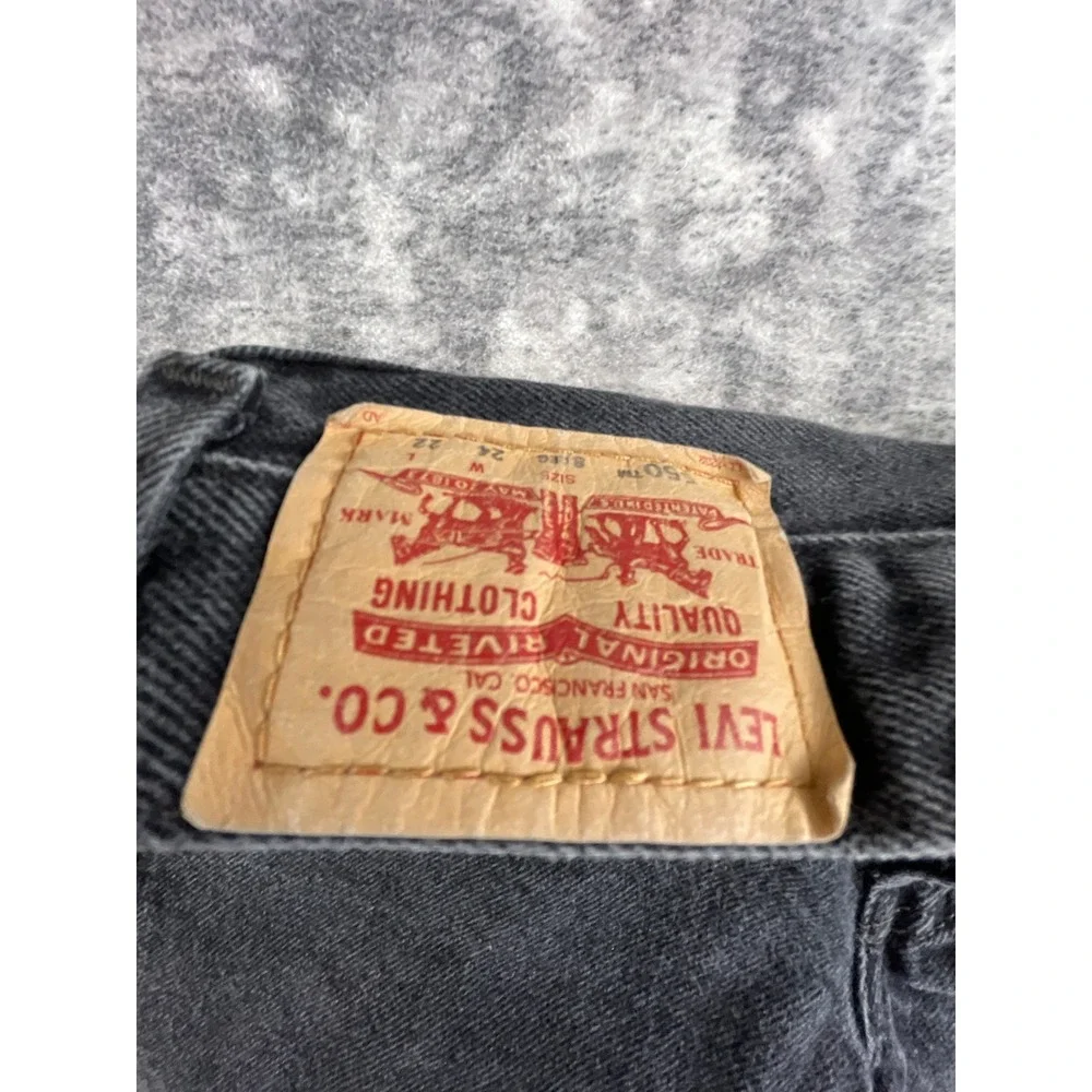 Levi's  Regular 550 Relaxed Fit Jeans Black Denim 24x22 100% Cotton